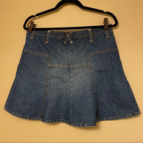 Vintage Denim Frilled Skirt w/ Beautiful Stiching Detail - Picture 8 of 8